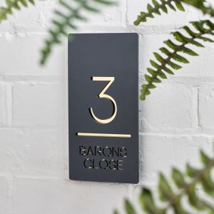 Ring Doorbell house number sign