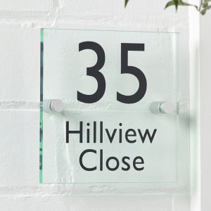 Glass Look Acrylic House Sign 15cm x 15cm