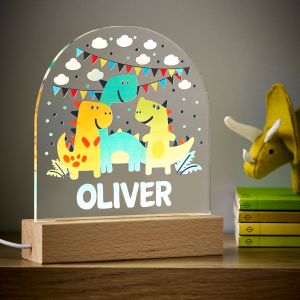 Personalised Dinosaur Childrens Night Light