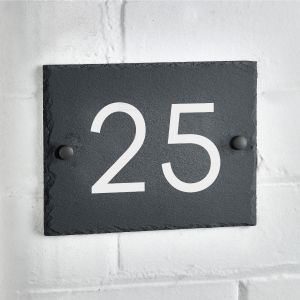 Slate House Sign Rustc Door Number Plaque - Snowdonia 15cm x 20cm